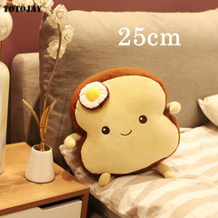 Creative Simulation Plush Poached Egg Bread Toast Shape Pillow Funny Food Nap Pillow Soft Cushion Kids Toy Girl Birthday Gift