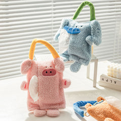 YICKYUE - Animal Party Tissue Bag Portable Paper Bag Storage Wall Mounted Car Mounted Fabric Hanging Tissue Box Kitchen Acceesories