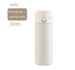 Pure Color Vacuum Flask Couple Korean Simple Autumn and Winter Health Cup Portable Elastic Cover Cute Student Cup Portable Bag