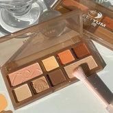 YICKYUE - Orange Brown Eye Shadow Palette Autumn and Winter Orange Yellow Eyeshadow Matte Pearlescent Glitter Eyeshadow Shimmer Eye Makeup