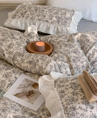 Yickyue - sweet pastoral floral beding set,american country twin full queen cotton home textile flat sheet pillowcase quilt cover