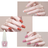 YICKYUE - Jelly Gel Nail Polish Nude Color Sequins Crystal Translucent Nail Art Gel Semi Permanent Manicure Glitter Top Coat Nails Varnish