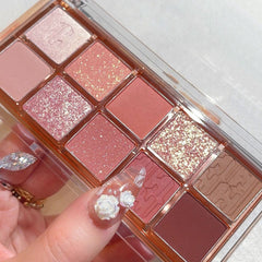 Yickyue 10 Colors Charming Purple Eyeshadow Palette Make Up Glitter Eye Shadow Pigment Shimmer Diamond Eye Palett Cosmetics