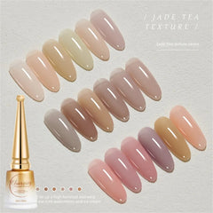 YICKYUE - 15ml Jelly Gel Nail Polish Nude Color Semi-transparent Nail Polish Semi-permanent Varnish UV LED Gel for Nail Art Manicure