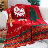 Yickyue Christmas Blanket Thick Winter Warm Throw Blanket Soft Cozy Lightweight Blanket Knit Bedspread Party Decor Gifts Blankets