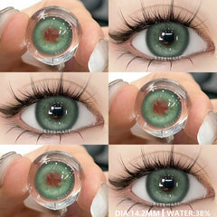 YICKYUE - 1Pair New Colored Contact Lenses for Eyes Natural Contact Lenses Blue Eye Lens Green Lenses Yearly Brown Eye Contacts