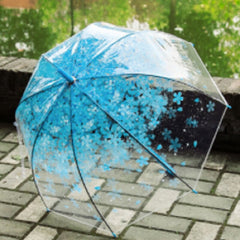 Transparent Semi Automatic Long Handle Windproof Umbrella For Travel Women Sun Rain Auto Compact Windproof Style Men Umbrella