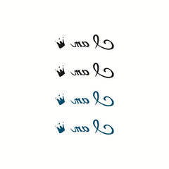 Black Crown English Design Waterproof Temporary Tattoo Sticker Arm Leg Fake Tattoo Body Art Small Sticker Woman Man