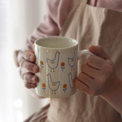 Ins Korean Cute Cartoon Duck Mug Girl Breakfast Milk Coffee Oat Cup Office Water Cup