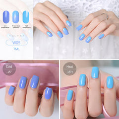 Yickyue 7ml Thermal Gel Nail Polish Temperature Color Changing Nail Gel Soak Off Holographic Gel Varnish DIY Design Nail Polish