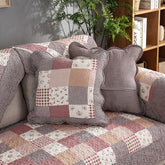 Cotton Plaid on The Sofa Fundas Sofas De Dos Y Tres Plazas Couch Covers Square Floral Backrest Armchair Sofa Chaise Cover Lounge
