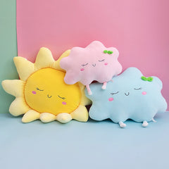 Cute Cartoon Sun Cloud Plush Pillow Stuffed Soft Creative Plush Sun Cloud Toy Car Pillow Home Decor Kids Toys