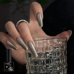 YICKYUE - 8ml Silver Gold Champagne Purple Glitter Gel Nail Polish, Soak Off LED/UV, Gel Polish Nail Art, Long-lasting and Quick-Drying,