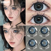 YICKYUE - 1 Pair Colored Contact Lenses for Eyes Prescription 0~-8.00 Myopia Lenses High Quality Fashion Lenses Korea Beauty Pupil
