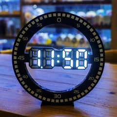 Home Decor Large Wall Clock LED Clock Creative Jump Second Clock Digital Clock 3D Silent Electronic Clock for Living Room