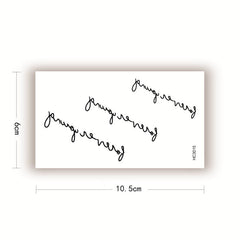 Sexy English Alphabet Design Waterproof Temporary Tattoo Sticker Female Male Arm Leg Fake Tattoo Letter Small Sticker