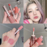 YICKYUE - Double-Headed Sexy Red Mist Face Matte Waterproof Nude Velvet Glossy Lip Gloss 12 Colors Lasting Women's Fashion Makeup Cosmetic