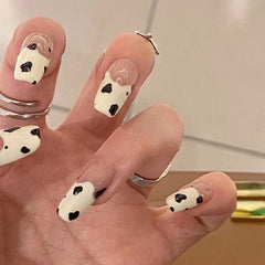 Cute Cow Handmade Press On Nails