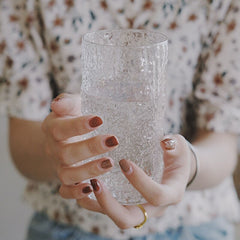 Japanese Bark Pattern Glass, Family Water Cup, Simple and Fresh, Lovely Girl, Milk Cup, Coffee Cup, Beer Cup