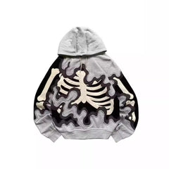 Hearujoy American Style Y2K Street Personality Trend Dark Retro Ins Foam Printing Men's and Women's Same Loose Hooded Sweater