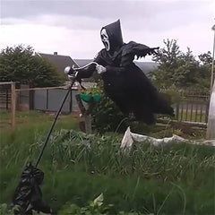 Garden Grim Reaper Ghostface Scarecrow Yard Art Hanging Scary Scream Ghost Halloween Scream Ghostface Scarecrow Outdoor Decor