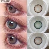 YICKYUE -2pcs/pair Natural Lenses 3 Tone Monica Series Contact Lenses Colored Lenses for Eyes Eye Contacts Yearly Use(DIA:14.5mm)