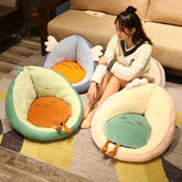 Avocado Crown Angel Clouds Plush Seat Cushion Indoor Floor Stuffed Sofa Colorful Animal Decor Pillow for Children Grownups Gift