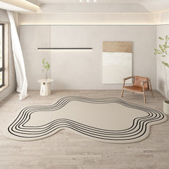 Irregular Round Living Room Carpet Simple Decorative Bedroom Carpets Ins Bedside Rugs Special-shaped Children Room Rug Customize