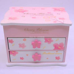 YICKYUE - Cartoon Cute Xyloid Double-deck Drawer Jewelry Storage Box Children's Hair Card Storage Multifunction Desktop Organizer Box