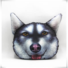 3D k-wow simulation funny pillow boys funny 2 ha pillow creative plush dog Husky Japanese Akita nap pillow