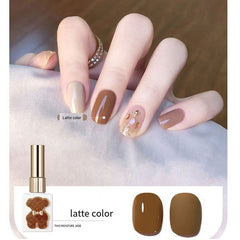 Yickyue Annies Factory Direct Sale 15ml Lucky Coffee Color Bear Nail Polish One Bottle In one Color UV Gel Soak Off