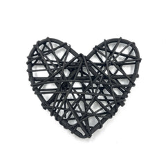 YICKYUE - 100pcs 5cm Heart Shaped Natural Rattan Hanging Ornaments, Hearts Wicker Ball for Valentine's Day Wedding Party Decor Vase Filler