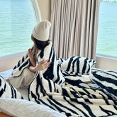 YICKYUE - Thicken Faux fur Winter blanket Double layer Bed blankets Fluffy Bedspread on the bed sofa blanket stitch plaid for living room