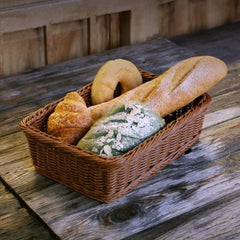 Hand-woven Basket Organizers Breadbasket Rangement Organisation Rattan Picnic Basket Storage Box Fruit Basket Imitation Rattan