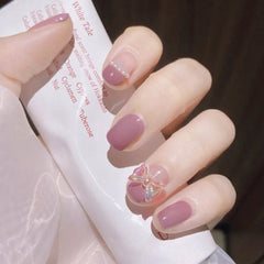 Wearing Rhinestone Nail Patch Nail Polish Strips DIY Waterproof Nail Wraps Flowers Bronzing Pattern False Nail Stickers For Girl