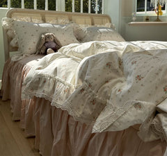 YICKYUE - Romantic sweet fairyfair pastoral floral bedding set,twin full queen king cotton home textile bed sheet pillow case quilt cover