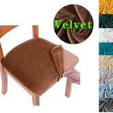 1/2/4/6Pcs Velvet Stretch Chair Seat Cover Spandex Elastic Seat Covers For Dining Room Chairs Home Simple Seat Covers For Chairs