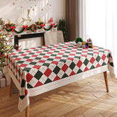 Yickyue Christmas Linen Tablecloth Fashion Light Luxury Rectangular Tablecloth Suitable for Dinner Party Holiday Wedding Decoration