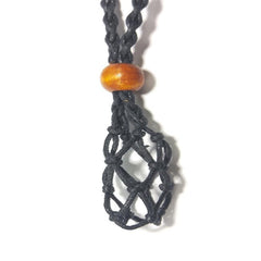 1pc Necklace Cord Empty Stone Holder Natural Quartz Crystal Raw Stone Chakra Point Healing Fish Netted Indians Amulets Pendant
