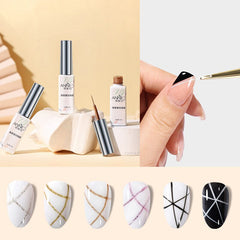 12ml High Density Reflective Glitter Gel Nail Polish for UV/LED Nails Polish DIY Paint Drawing Nail Art Gel Polish Line Brush