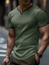 Hearujoy Vintage Loose Short Sleeve T Shirt For Men Summer Patchwork Peach Blossom Bug Casual Tops Solid Color Sports T-Shirts Clothing