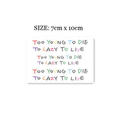 Waterproof Temporary Tattoo Sticker Cute Rainbow Colored Line Letters Body Art Fake Tattoo Flash Tattoo Arm Female Male
