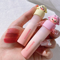 kakashow Cute Lip Mud Set Box Lip Glaze Set Velvet Matte Matte Surface White Not Easy to Dip Cup Lipstick