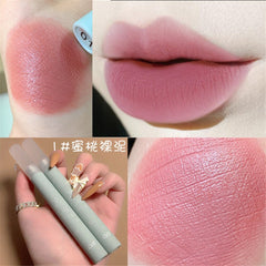 Nude Makeup Lip Glaze Rose Red Warm Colors Light Ice Cream Appearance Long Lasting Waterproof Velvet Matte Lipstick Lip Gloss