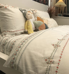 YICKYUE Romantic pastoral flower bedding set,sweet double cotton twin full queen king home textile flat sheet pillow case quilt cover