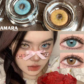 YICKYUE New Fashion Color Contact Lenses for Eyes Brown Eyes Contacts Lenses Colorful Makeup Blue Eyes Lenses Yearly 2pcs=1pair