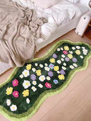 YICKYUE - 60x120cm Colorful Flower Garden Nature Soft Anti-Slip Mat Moss Rugs Carpets Bedroom Decor