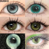 YICKYUE 2pcs/pair Colored Contact Lenses for Eyes Gray Pupils Lens Fashion Blue Eye Contacts Green Lenses Brown Lenses Yearly
