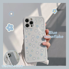 Ins Jane style flower cute phone case silicone cover funda for iphone 8 7 plus x xr xs max 12 mini 11 pro max capa conque
