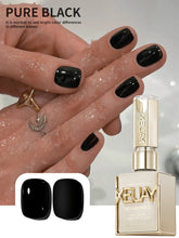 YICKYUE - 1pc 15ml Pure Black Gel Nail Polish Starter Pure Soak Off No Wipe Nail Gel Polish Suitable For All Seasons
